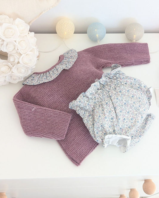 Conjunto Jersey, Braguita y Capota Costwold Malva -  Martin Aranda