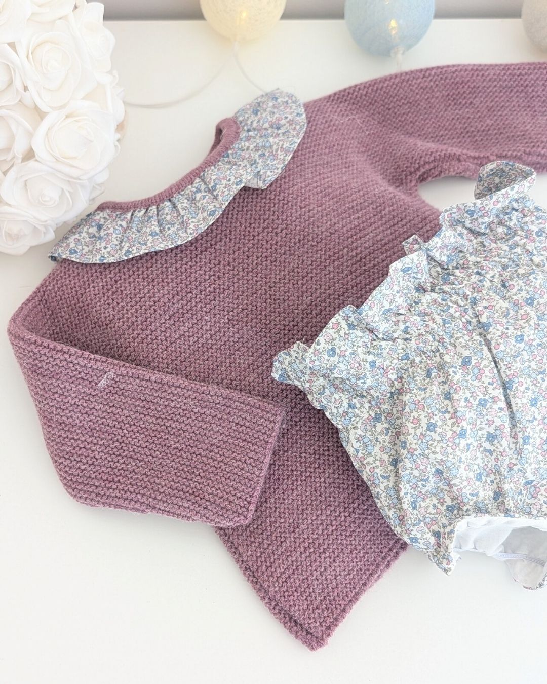 Conjunto Jersey, Braguita y Capota Costwold Malva -  Martin Aranda