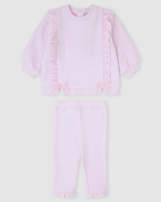 Conjunto Leggins Flores Rosa - Tutto Piccolo