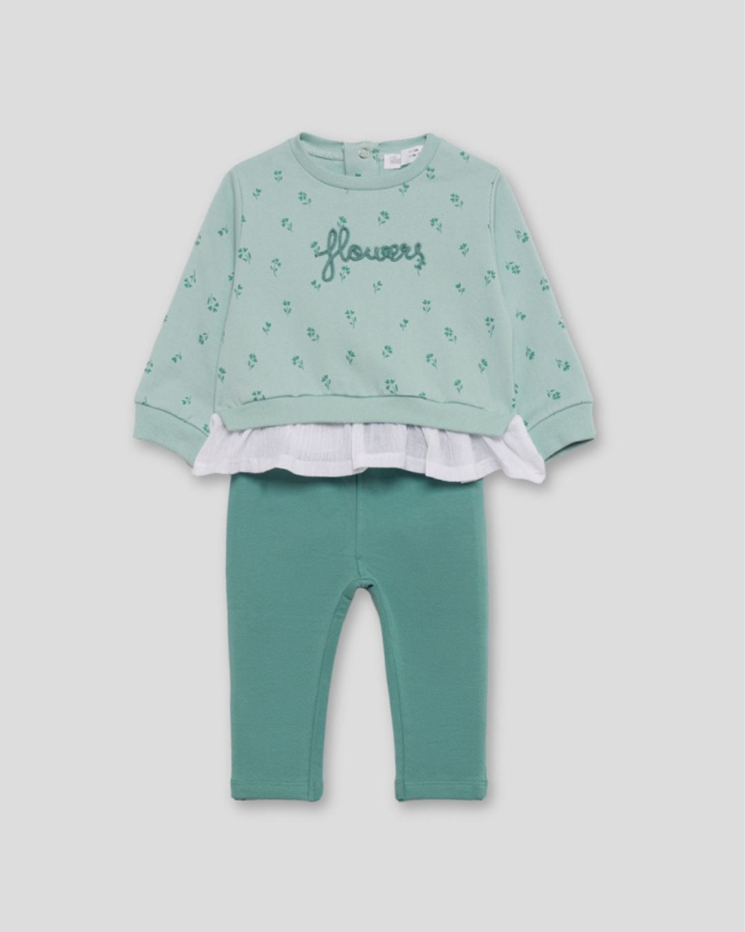 Conjunto Leggins Flowers Verde - Street Monkey 353004