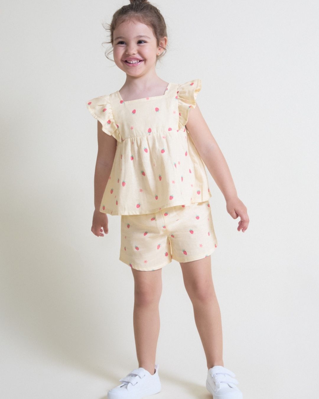 Conjunto Niña Fresas Amarillo - Street Monkey
