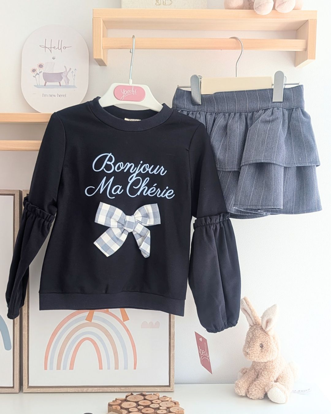 Conjunto Niña Short Falda Familia Nieves Art.2255 - Yoedu