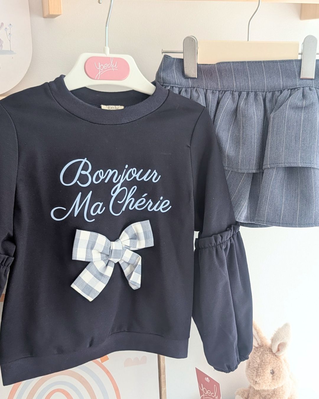 Conjunto Niña Short Falda Familia Nieves Art.2255 - Yoedu