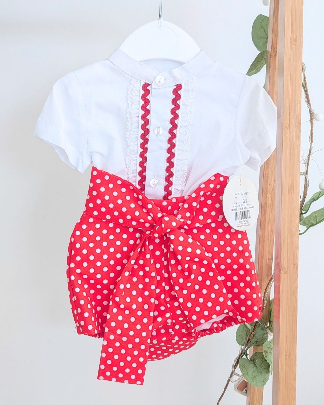 Conjunto Niño 4 Piezas Flamenco Rojo