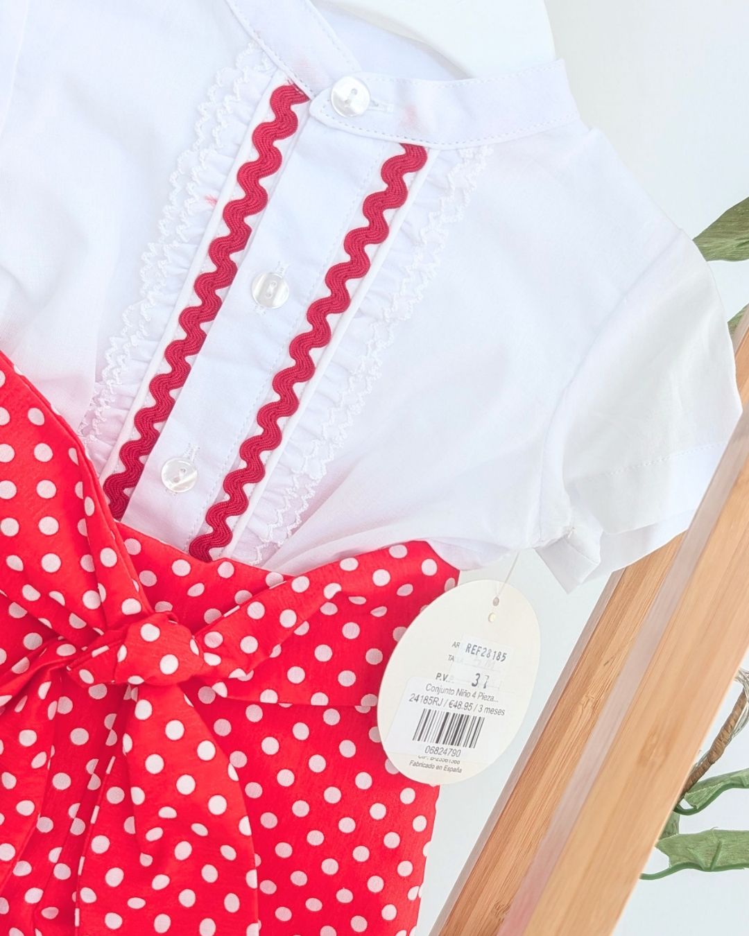 Conjunto Niño 4 Piezas Flamenco Rojo