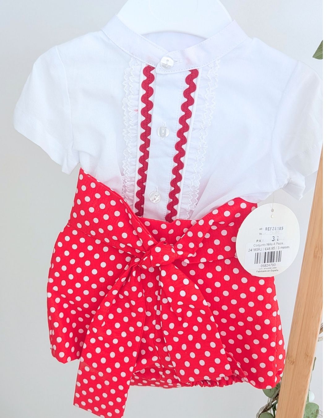 Conjunto Niño 4 Piezas Flamenco Rojo