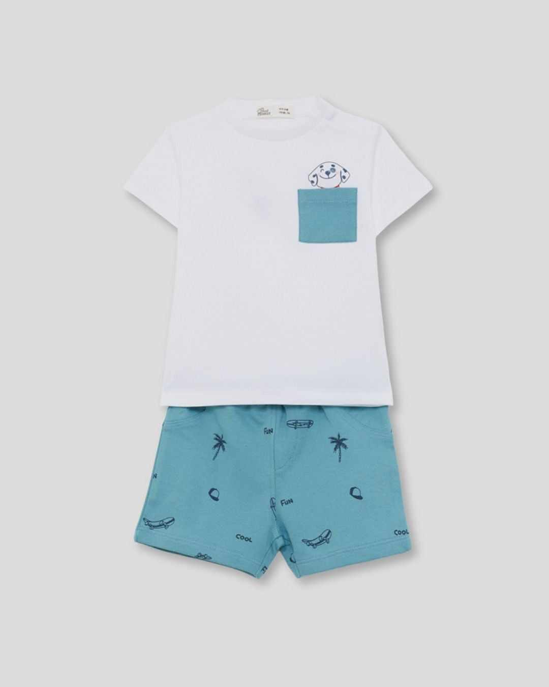 Conjunto Niño Perrito Turquesa - Street Monkey