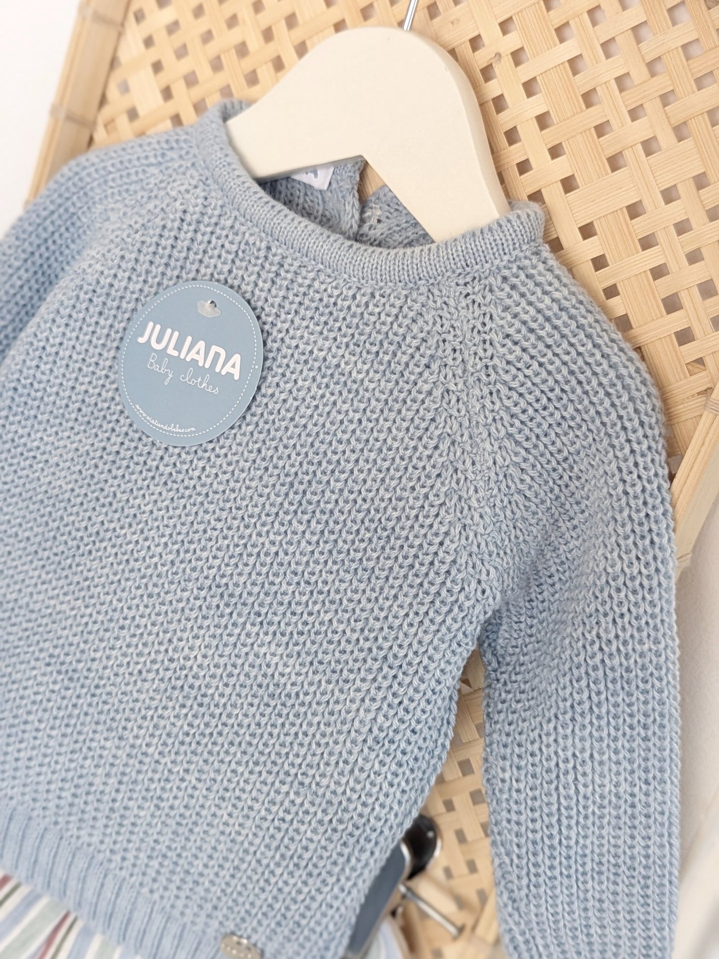 Conjunto Pantalon Rayado Azul - Colección Acuarela de Juliana