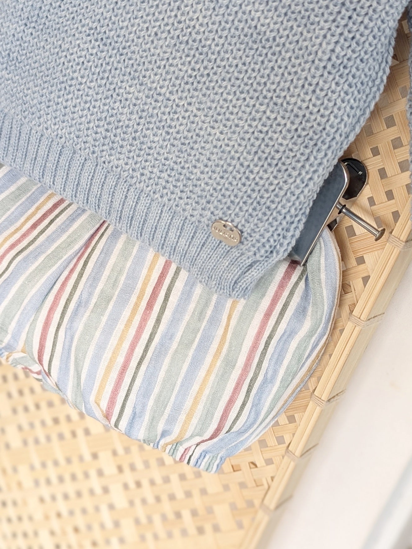Conjunto Pantalon Rayado Azul - Colección Acuarela de Juliana
