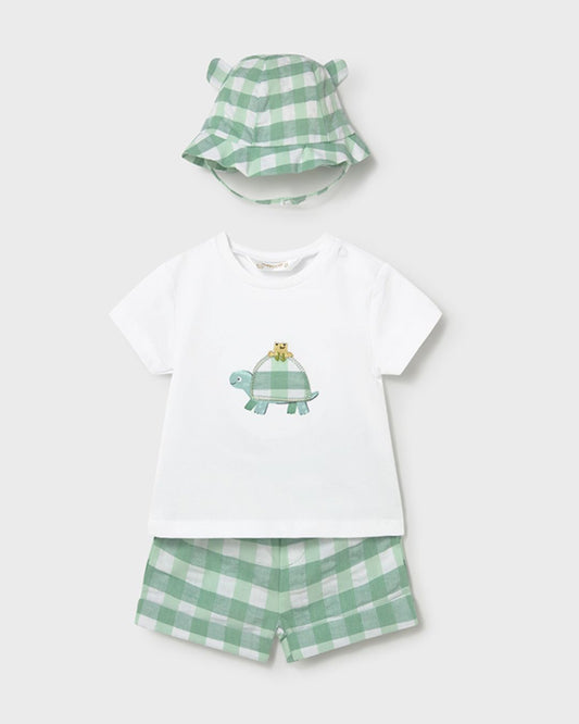 Conjunto Pantalón, Camiseta y Gorro Tortuga Manzana 1276-039 - Mayoral