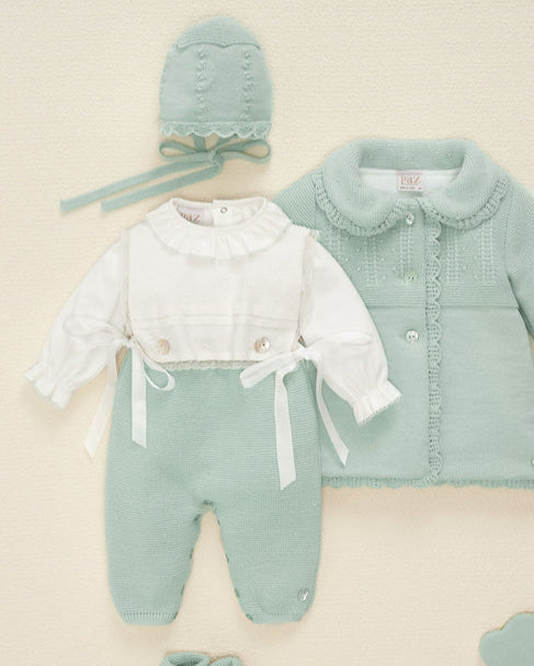 Conjunto Pelele Punto Con Camisa Minino 005-102995 - Paz Rodriguez