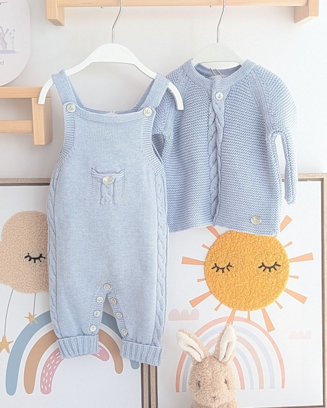 Conjunto Peto Con Chaqueta Caravia Celeste Empolvado - Martín Aranda