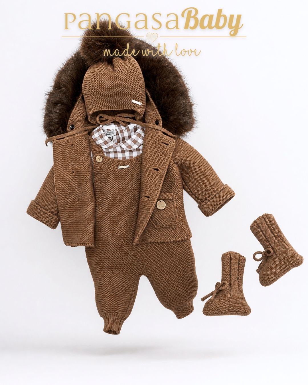 Conjunto Peto Largo Con Camisa - Chocolatte Collection Pangasa Baby