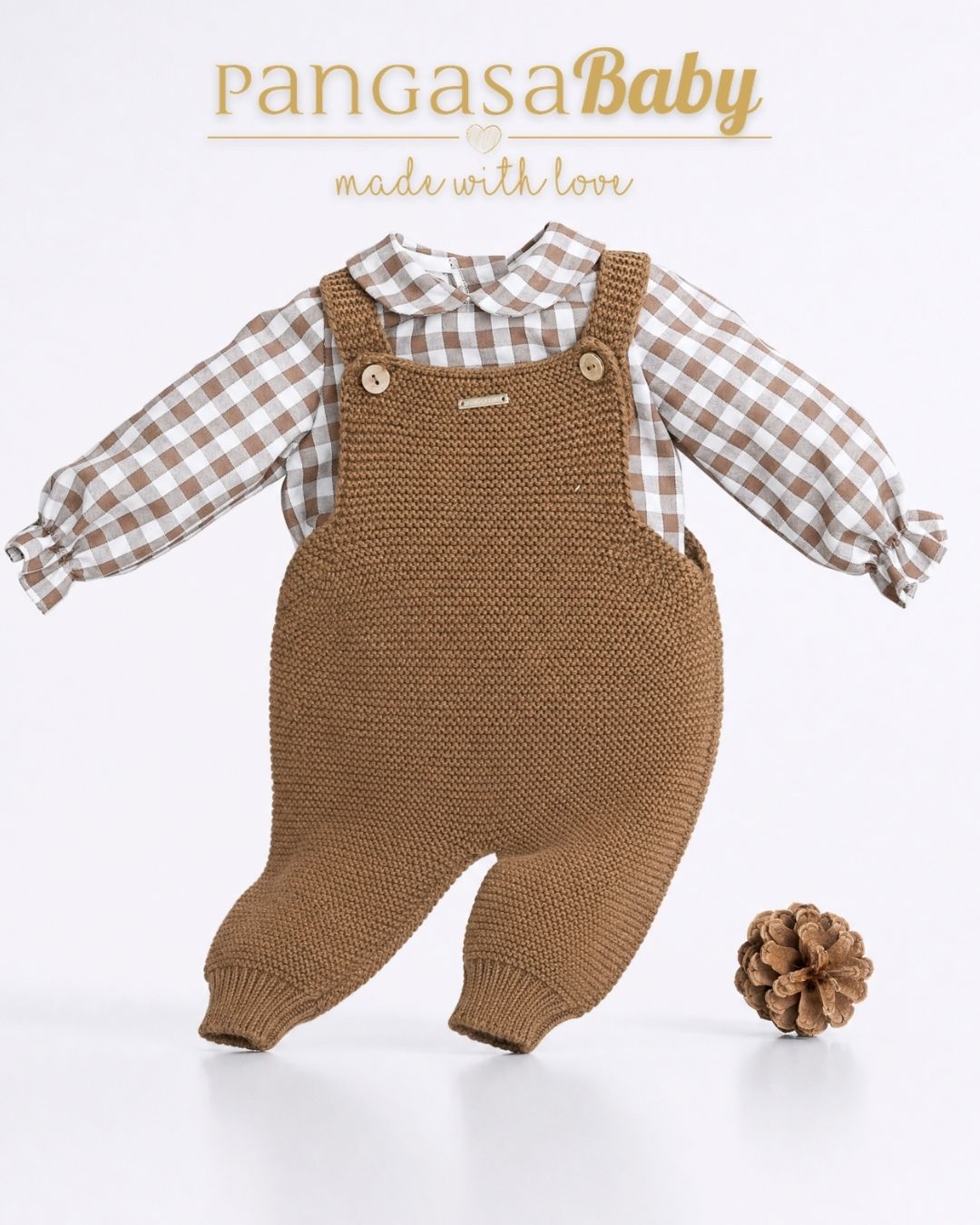 Conjunto Peto Largo Con Camisa - Chocolatte Collection Pangasa Baby