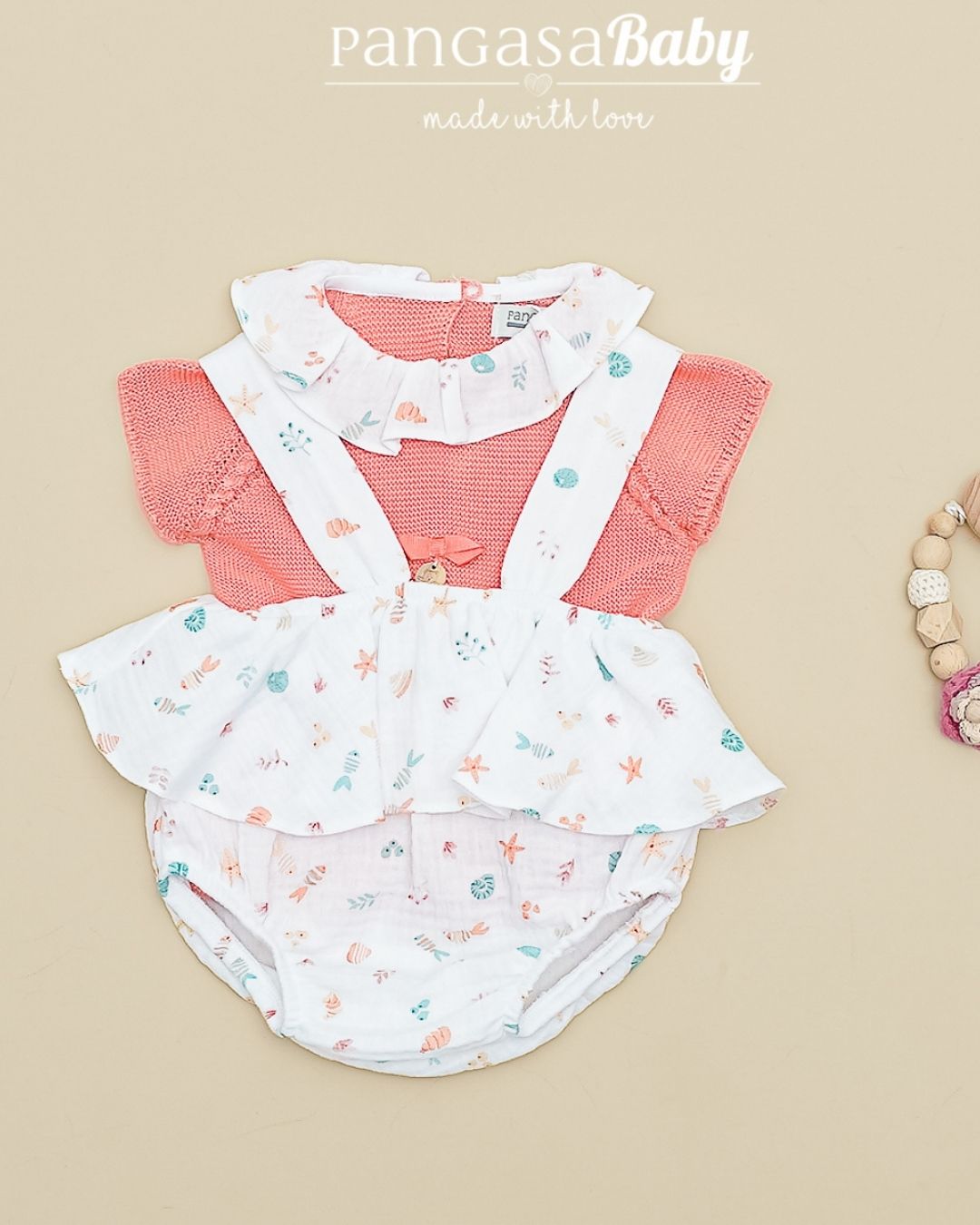 Conjunto Peto MAR PECES Coral 2685325 - Pangasa Baby