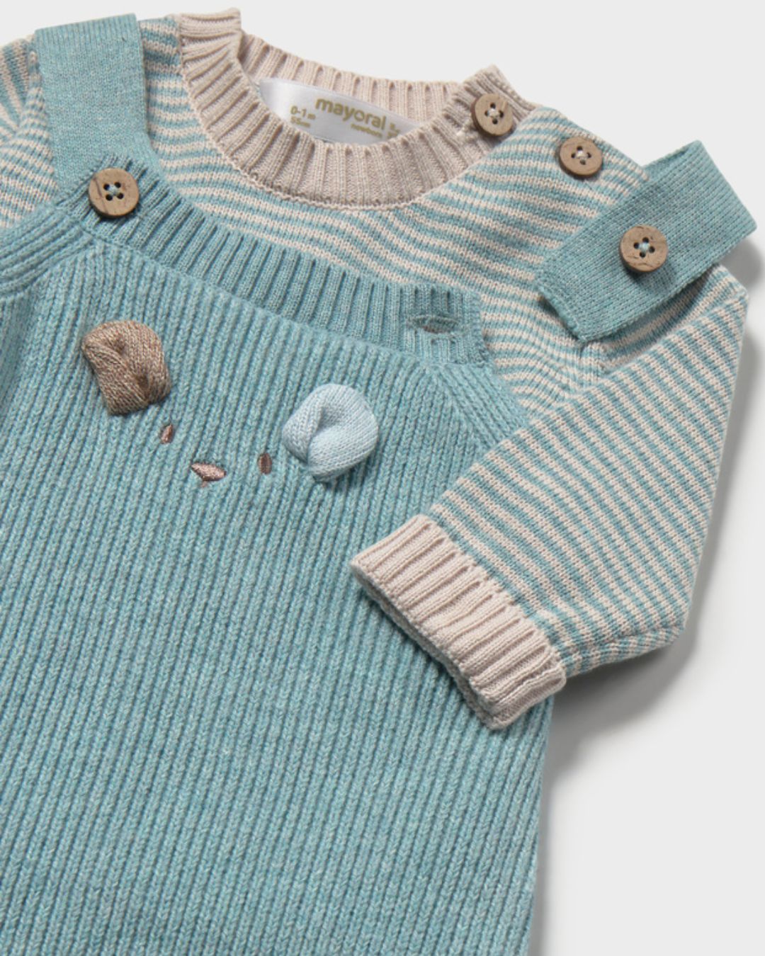 Conjunto Peto Tricot Conejito Mineral - Mayoral