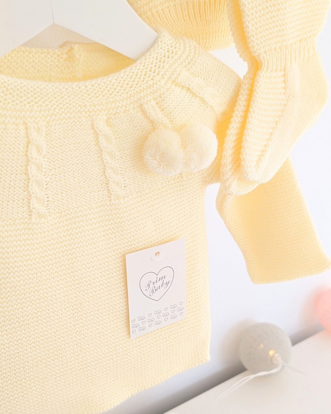 Conjunto Polaina Canesu Trenzas Amarillo