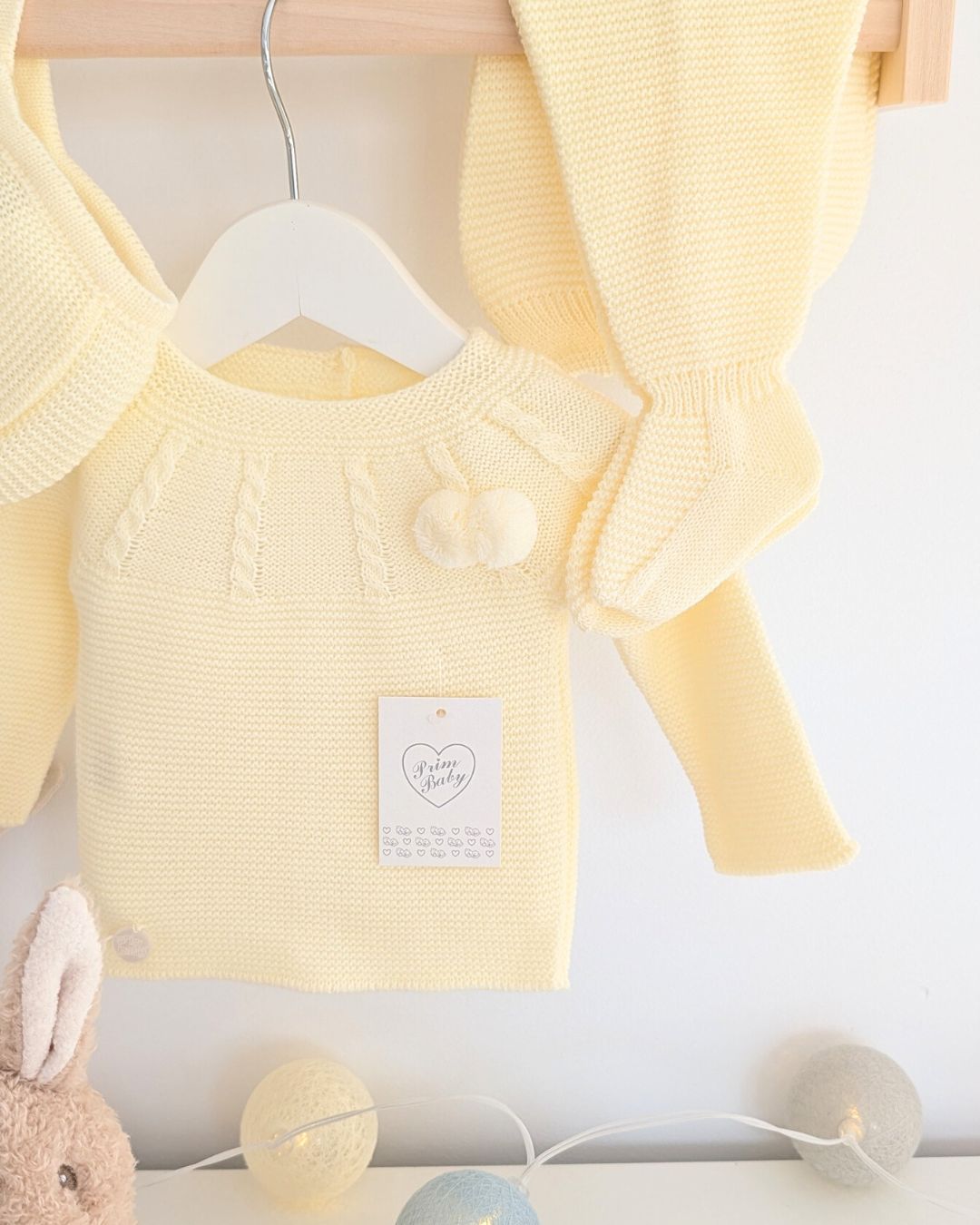 Conjunto Polaina Canesu Trenzas Amarillo