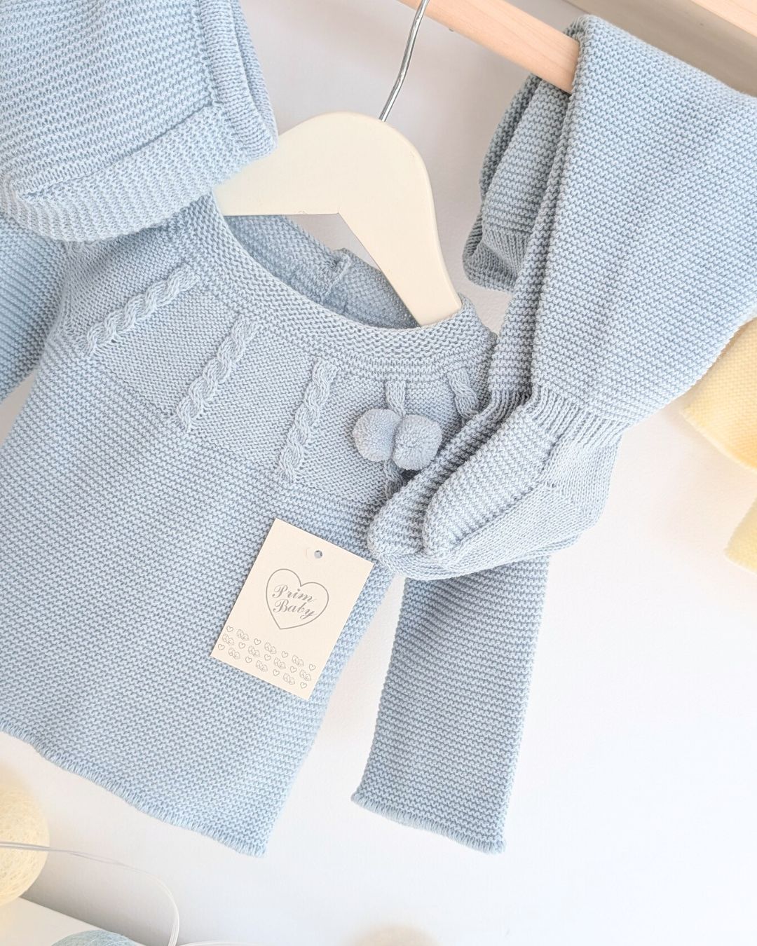 Conjunto Polaina Canesu Trenzas Cielo