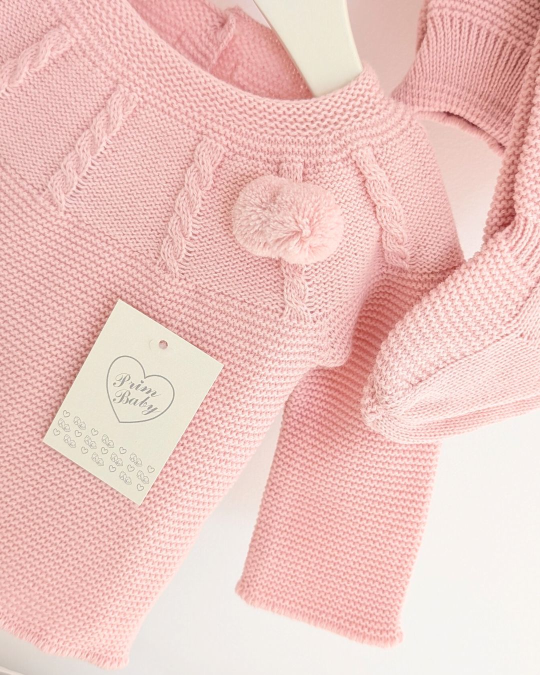 Conjunto Polaina Canesu Trenzas Rosa Dulce