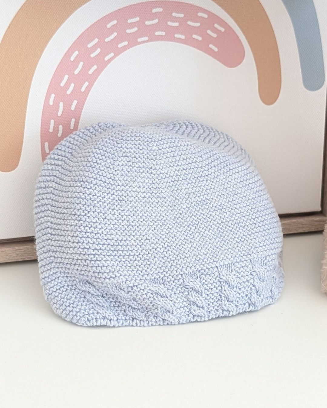 Conjunto Polaina Con Gorro Caravia Celeste Empolvado - Martín Aranda