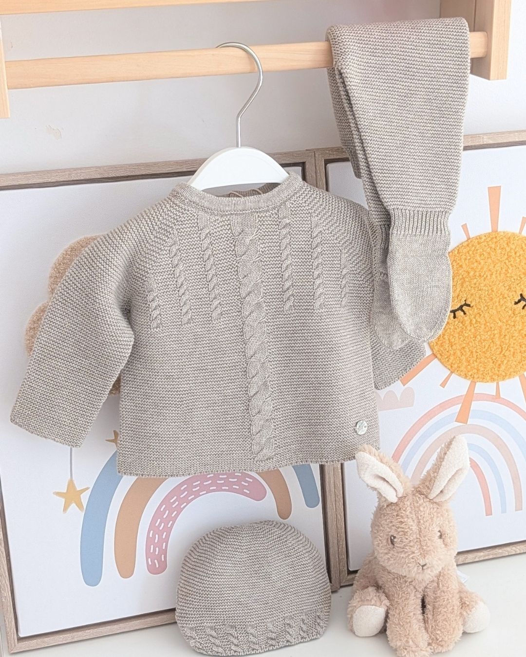 Conjunto Polaina Con Gorro Caravia Marrón Tostado - Martín Aranda