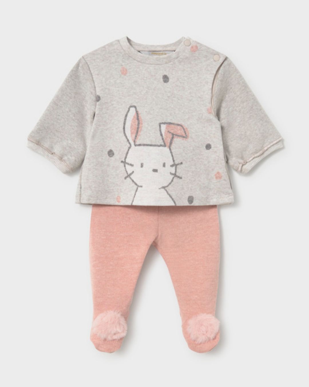Conjunto Polaina Conejito Nude - Mayoral