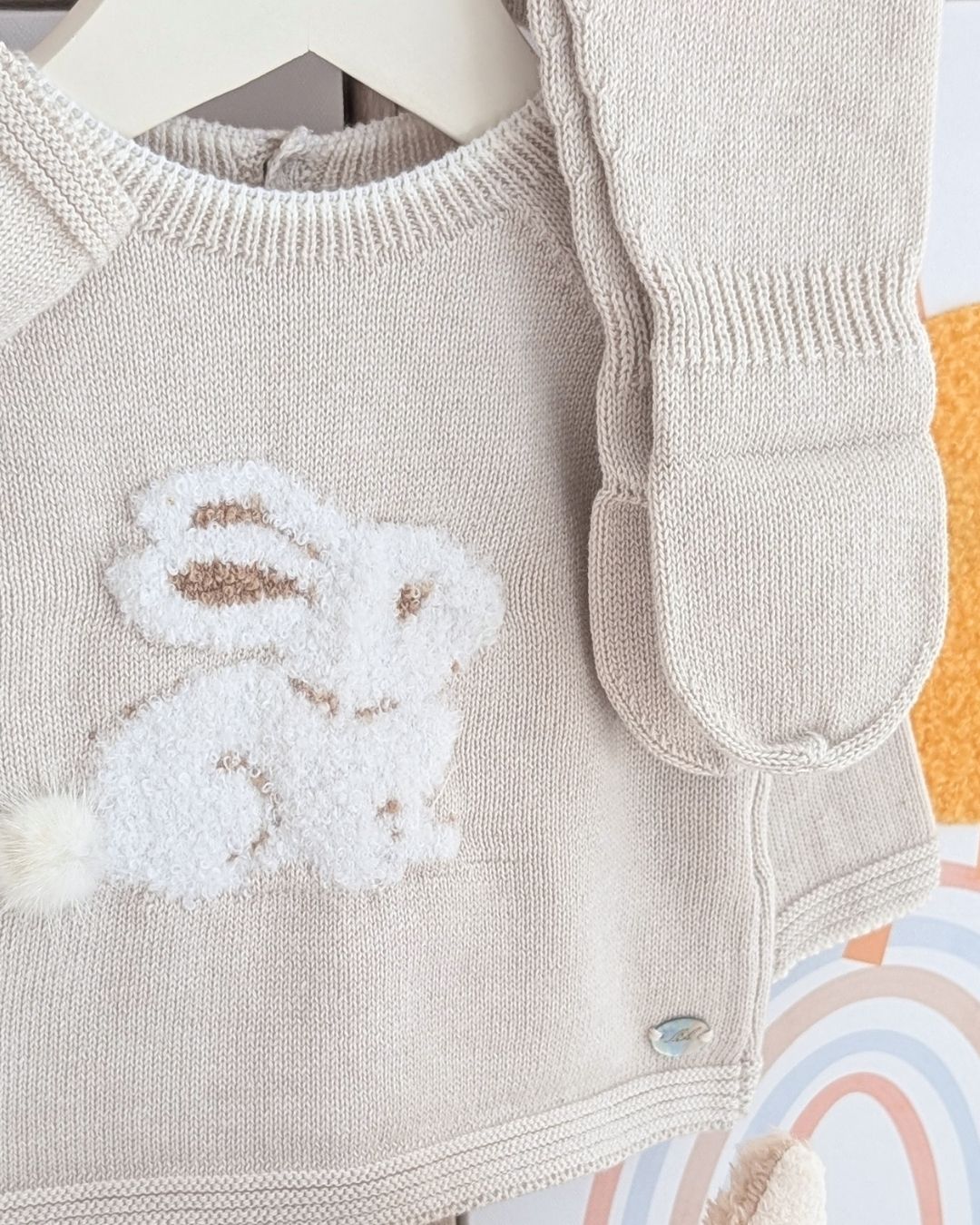 Conjunto Polaina Conejo Riosa Beige - Martín Aranda