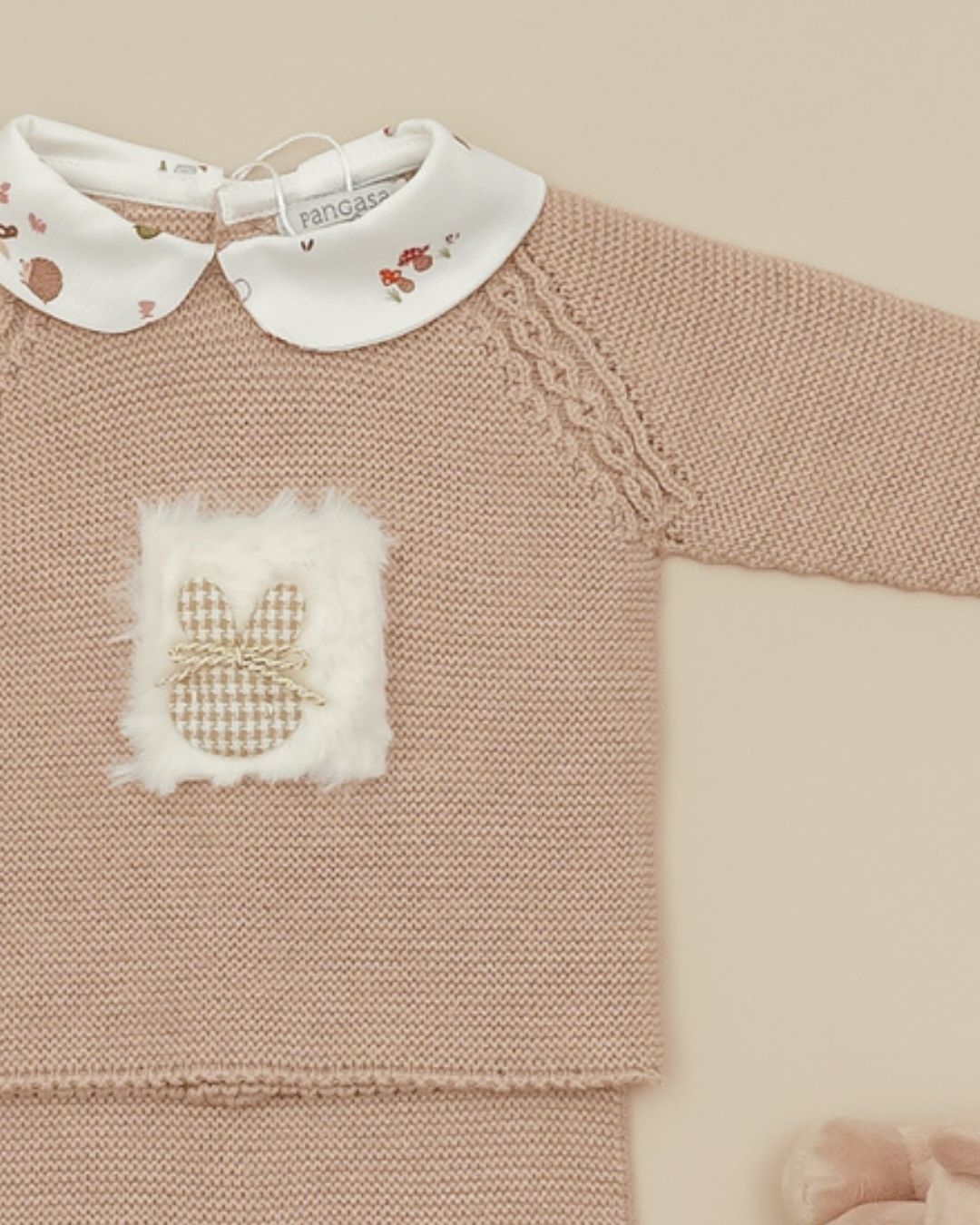 Primera Puesta Cuello Bebé Bambi & Conejo Arena 🦌 Petite Bambi - Pangasa Baby