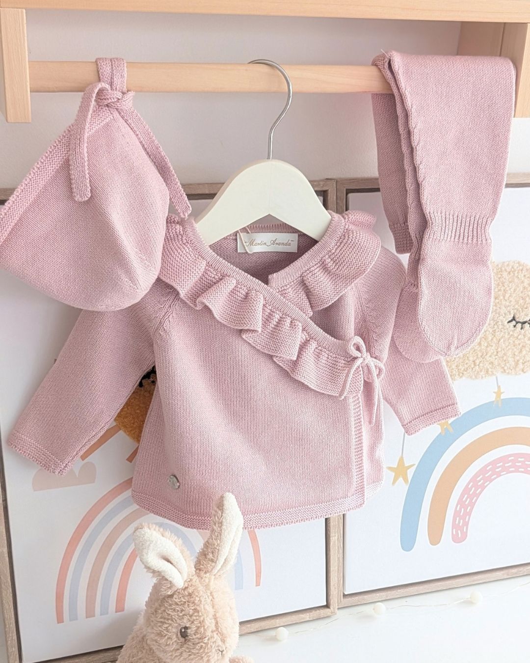 Conjunto Polaina Lena Rosa Empolvado - Martín Aranda