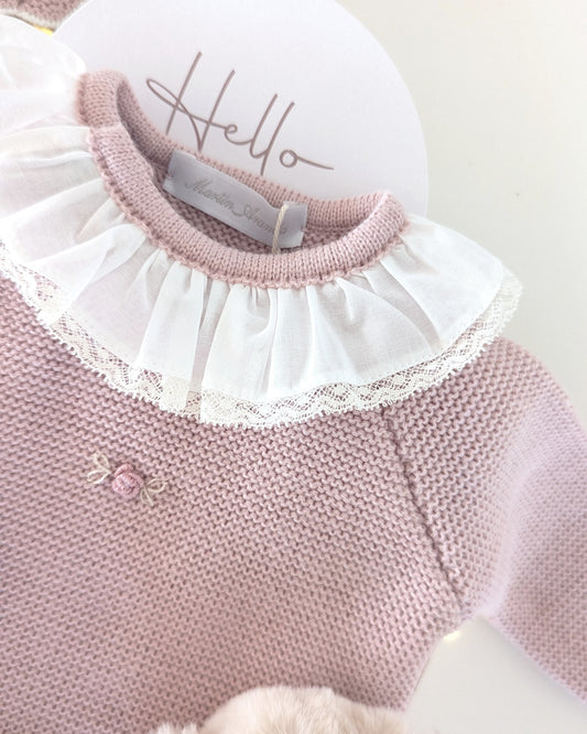 Conjunto Polaina Niña Cardiff Rosa Palo -  Martin Aranda