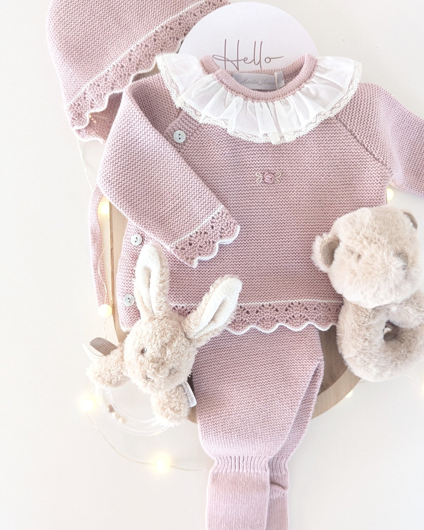 Conjunto Polaina Niña Cardiff Rosa Palo -  Martin Aranda