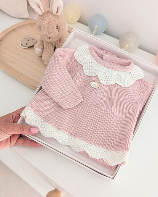 Conjunto Polaina Niña Leeds Rosa Empolvado -  Martin Aranda