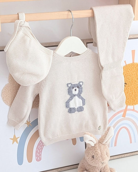 Conjunto Polaina Oso Salas Beige - Martín Aranda