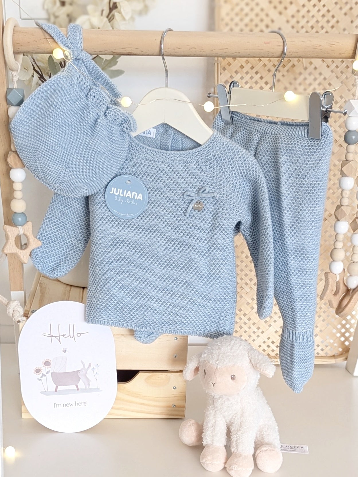 Conjunto Polaina Recogidas Azul - Colección Piano de Juliana