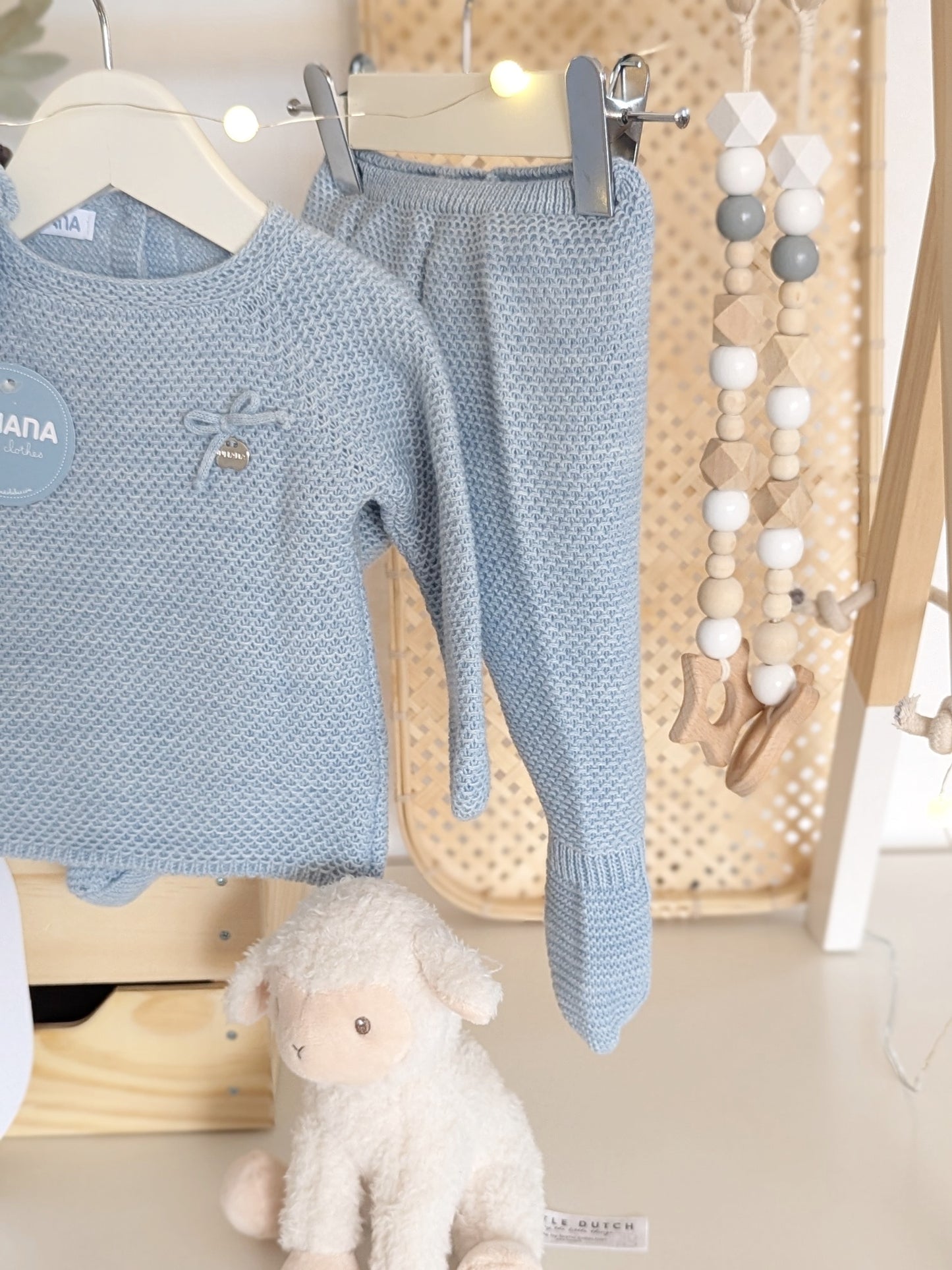 Conjunto Polaina Recogidas Azul - Colección Piano de Juliana