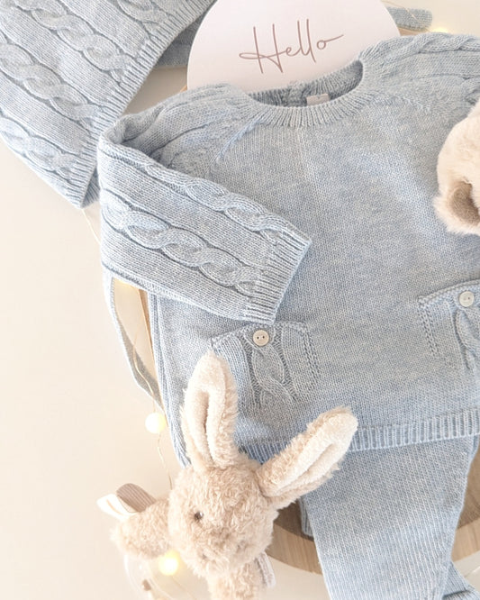 Conjunto Polaina Sheffield Celeste Grisáceo -  Martin Aranda