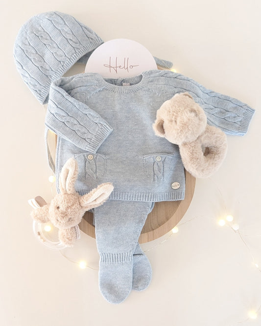 Conjunto Polaina Sheffield Celeste Grisáceo -  Martin Aranda