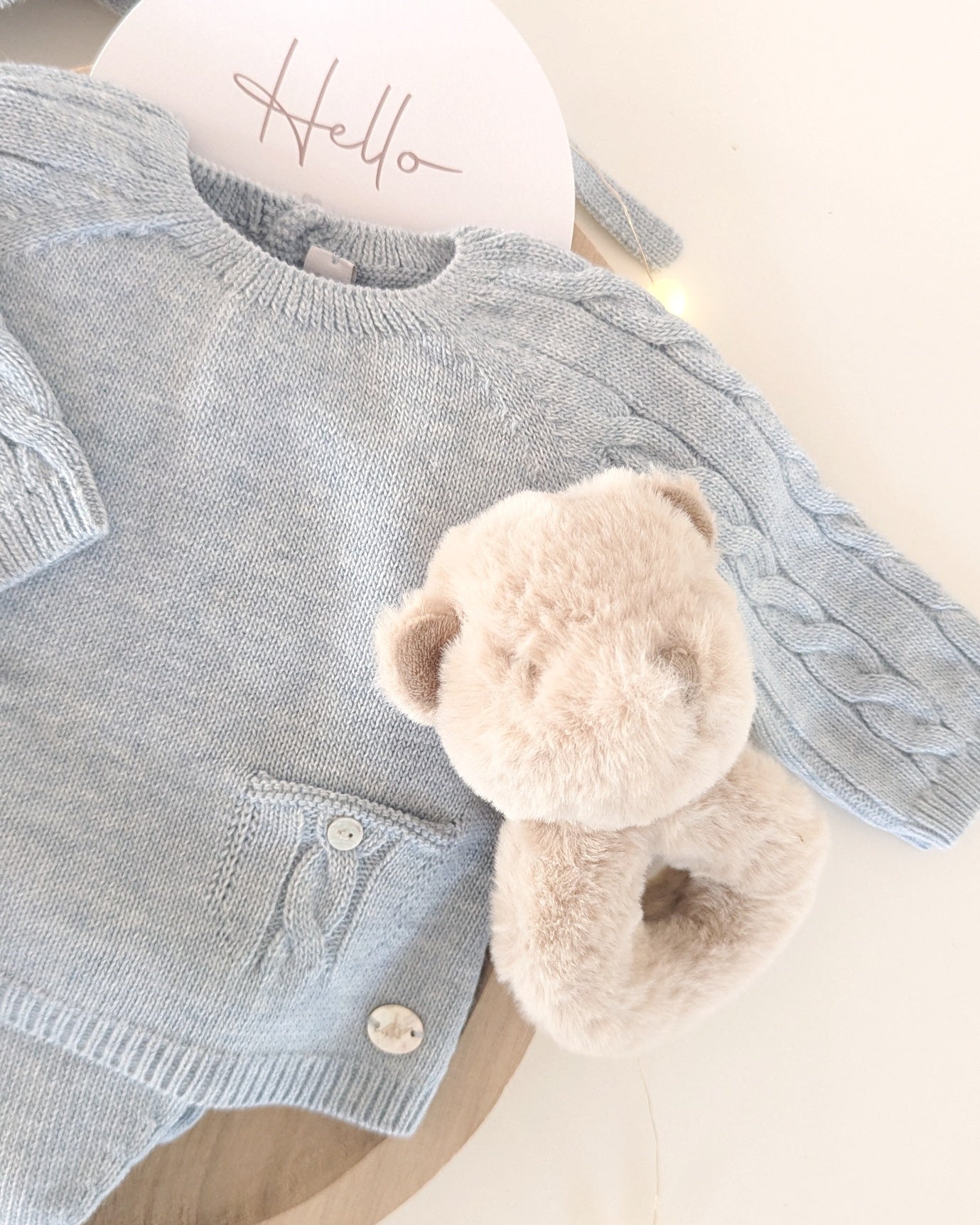Conjunto Polaina Sheffield Celeste Grisáceo -  Martin Aranda