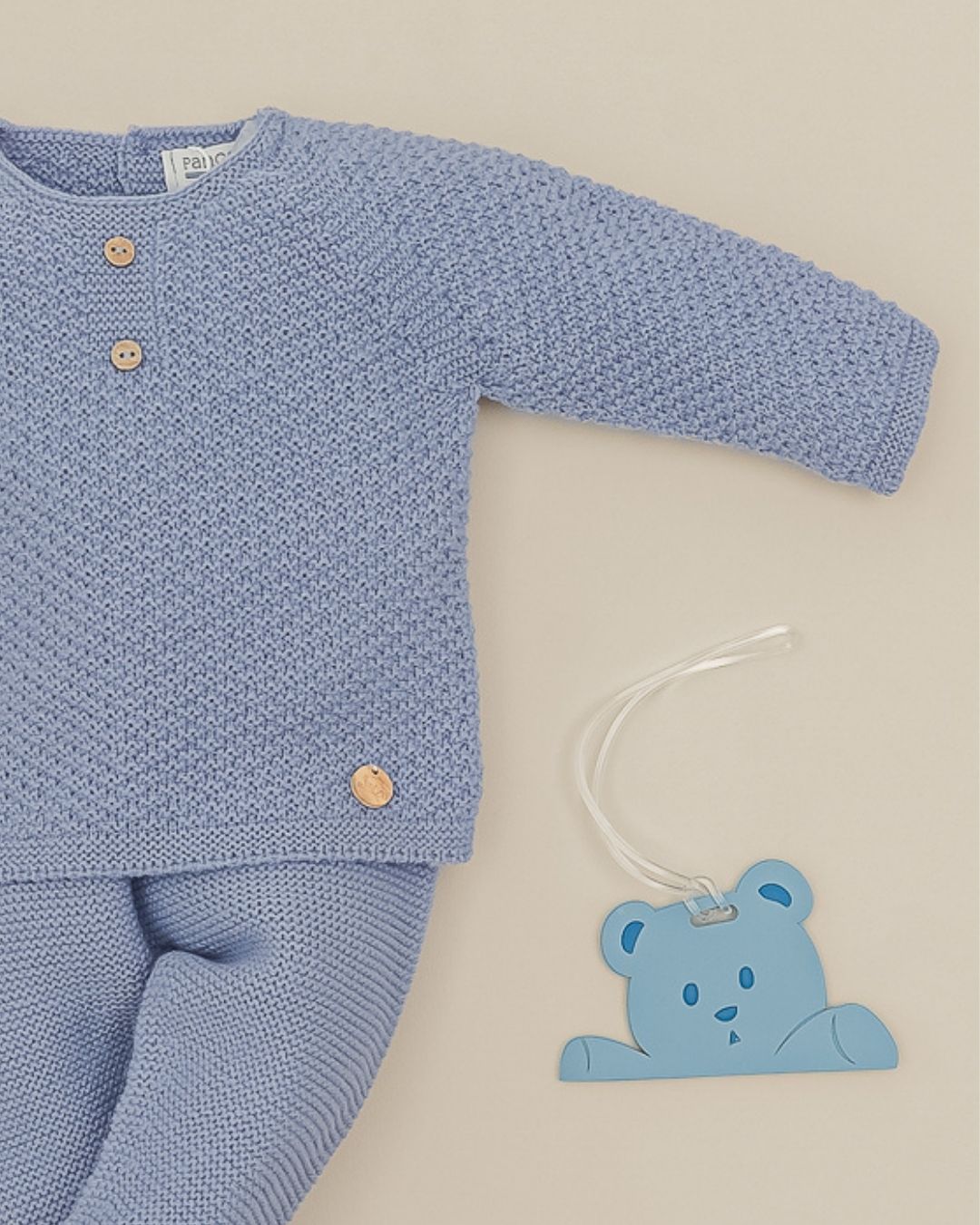 Primera Puesta Sin Cuello Bruma 💙 Bleu Brume - Pangasa Baby