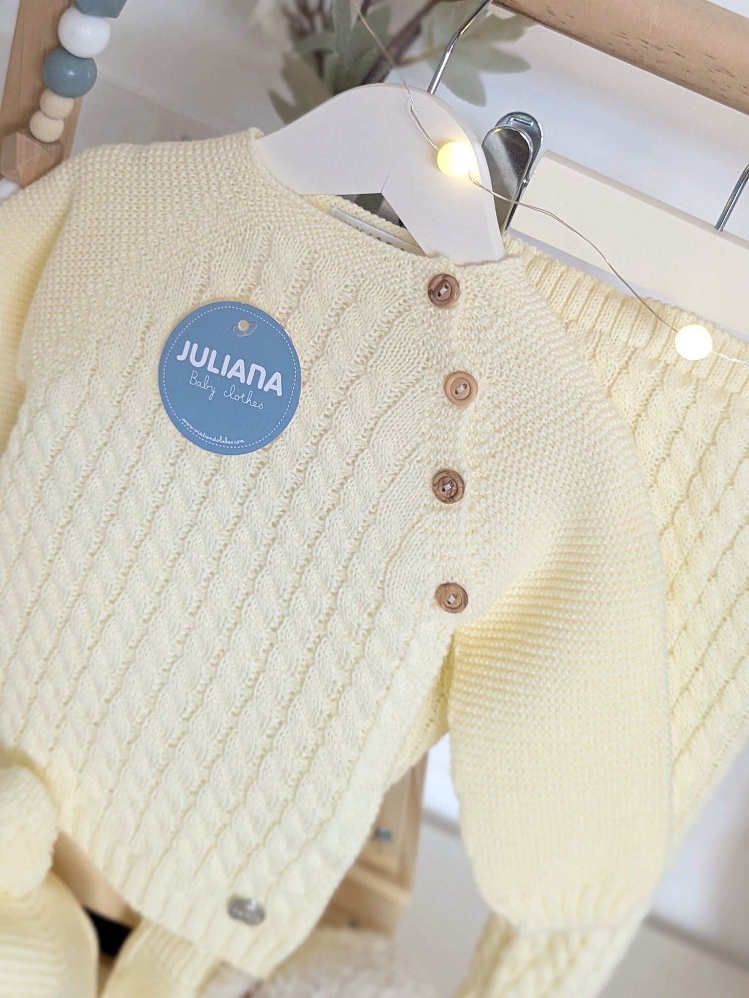 Conjunto Polaina Trenzas Amarillo - Colección Poesía de Juliana