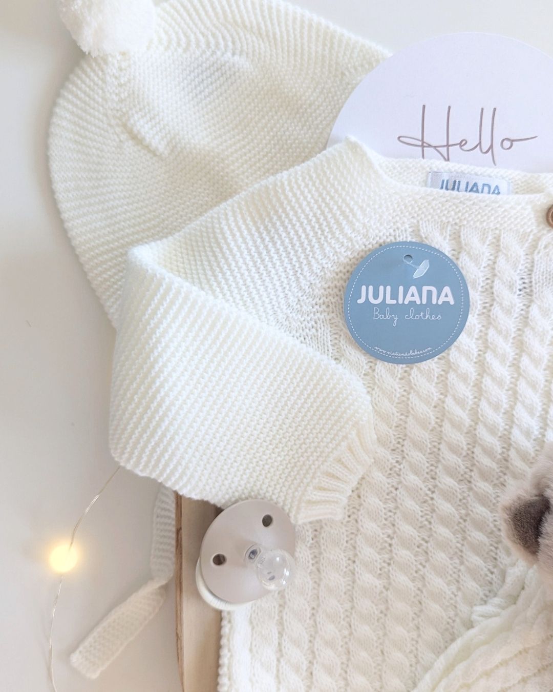 Conjunto Polaina Todo Trenzas Crudo 25557 - Colección Acorde de Juliana