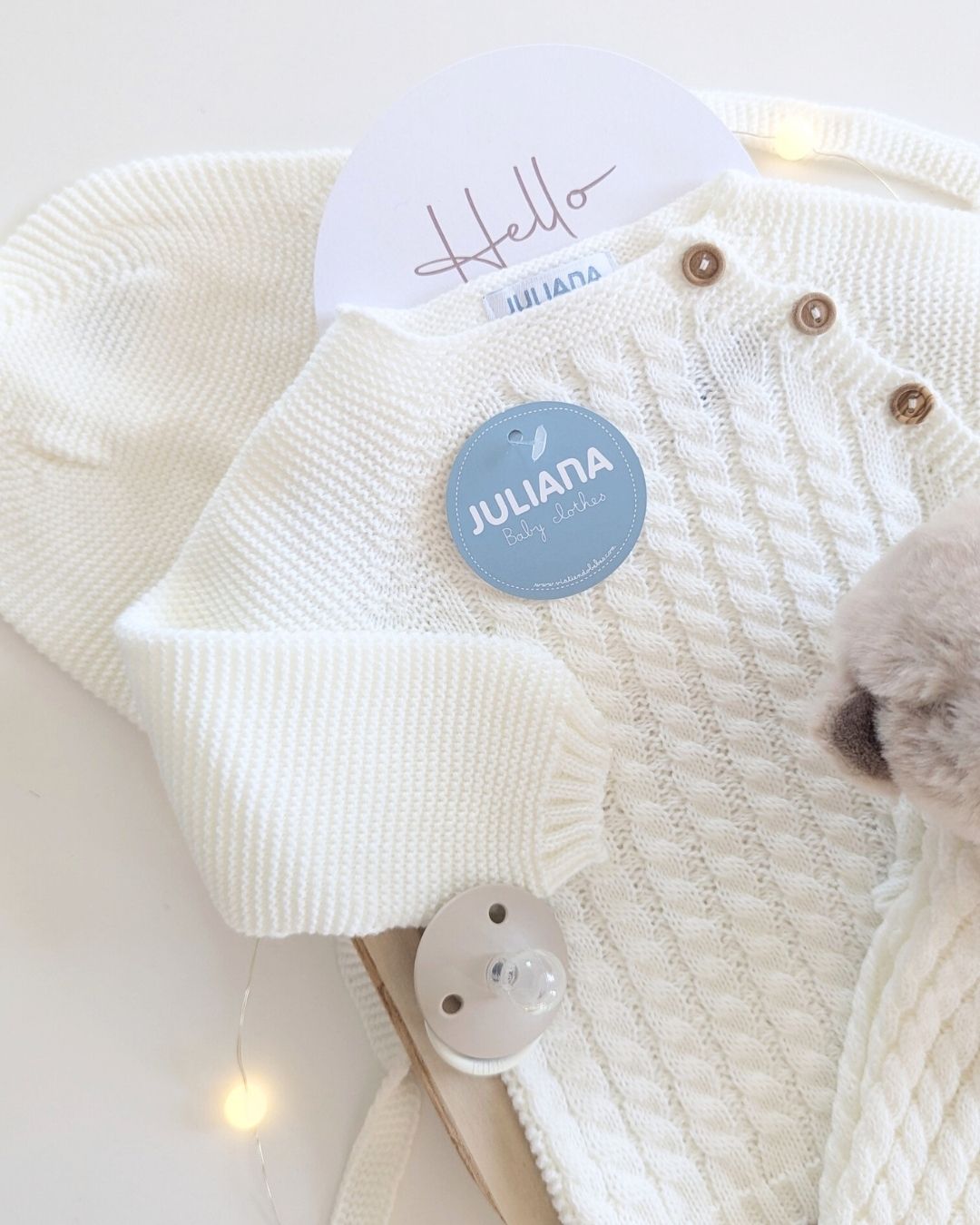 Conjunto Polaina Todo Trenzas Crudo 25557 - Colección Acorde de Juliana