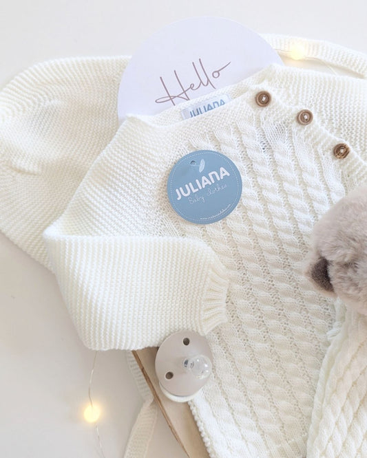 Conjunto Polaina Todo Trenzas Crudo 25557 - Colección Acorde de Juliana