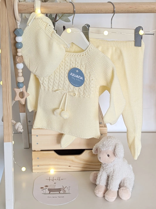 Conjunto Polaina Trenzas Amarillo - Colección Poesía de Juliana