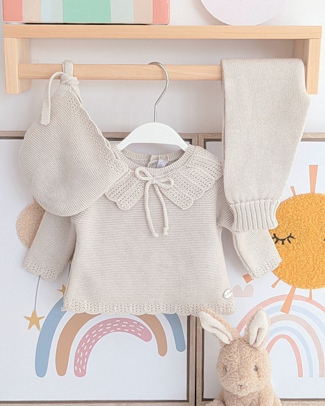 Conjunto Polaina Volante Pravia Beige - Martín Aranda