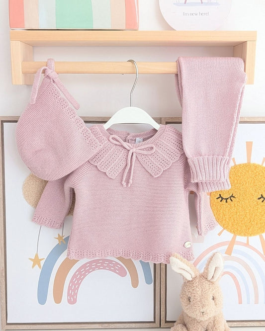 Conjunto Polaina Volante Pravia Rosa Empolvado - Martín Aranda
