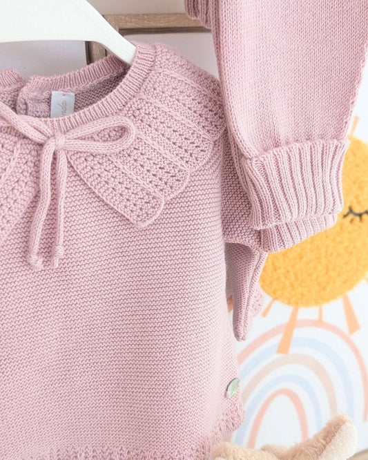 Conjunto Polaina Volante Pravia Rosa Empolvado - Martín Aranda