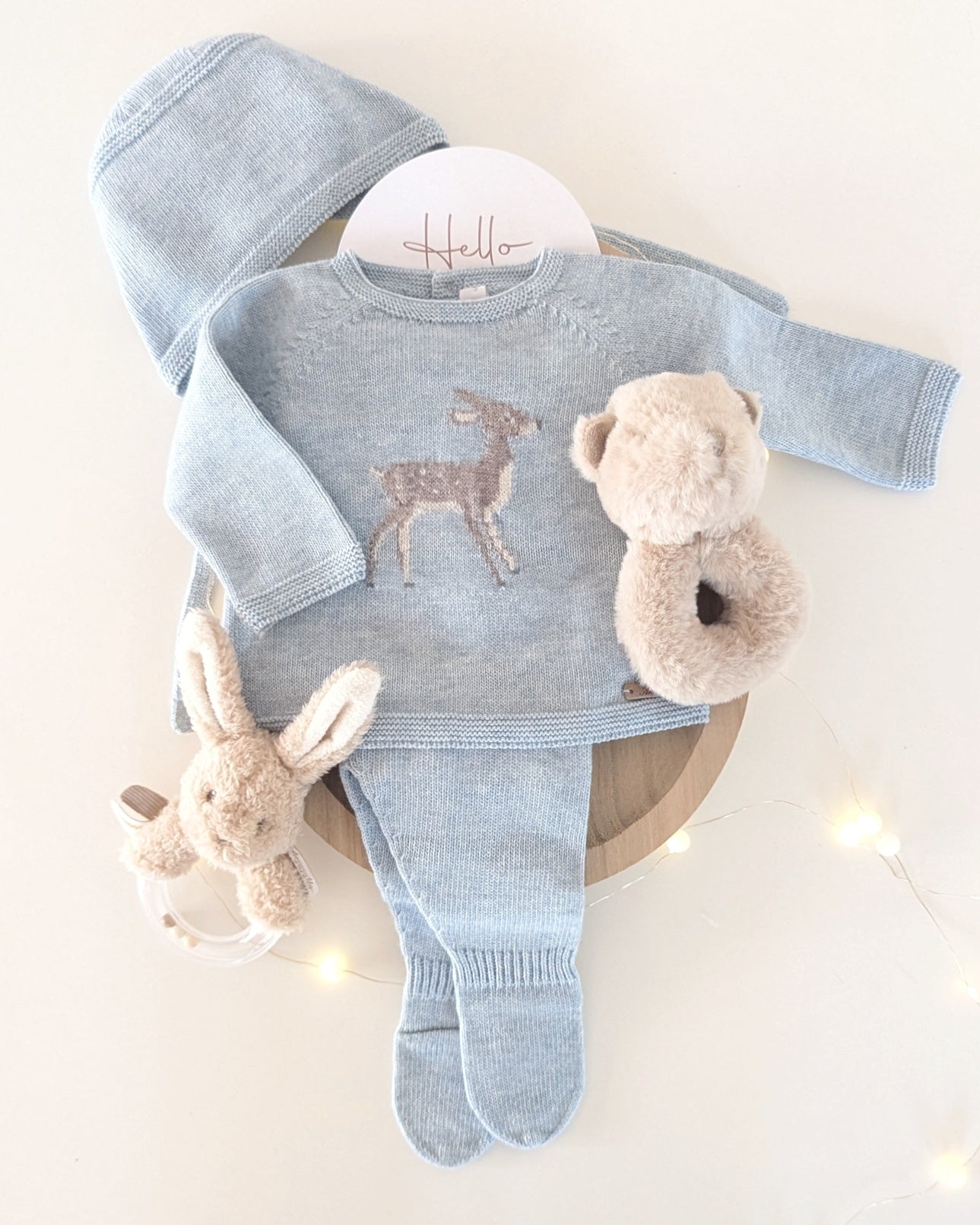 Conjunto Polaina York Celeste Grisáceo -  Martin Aranda