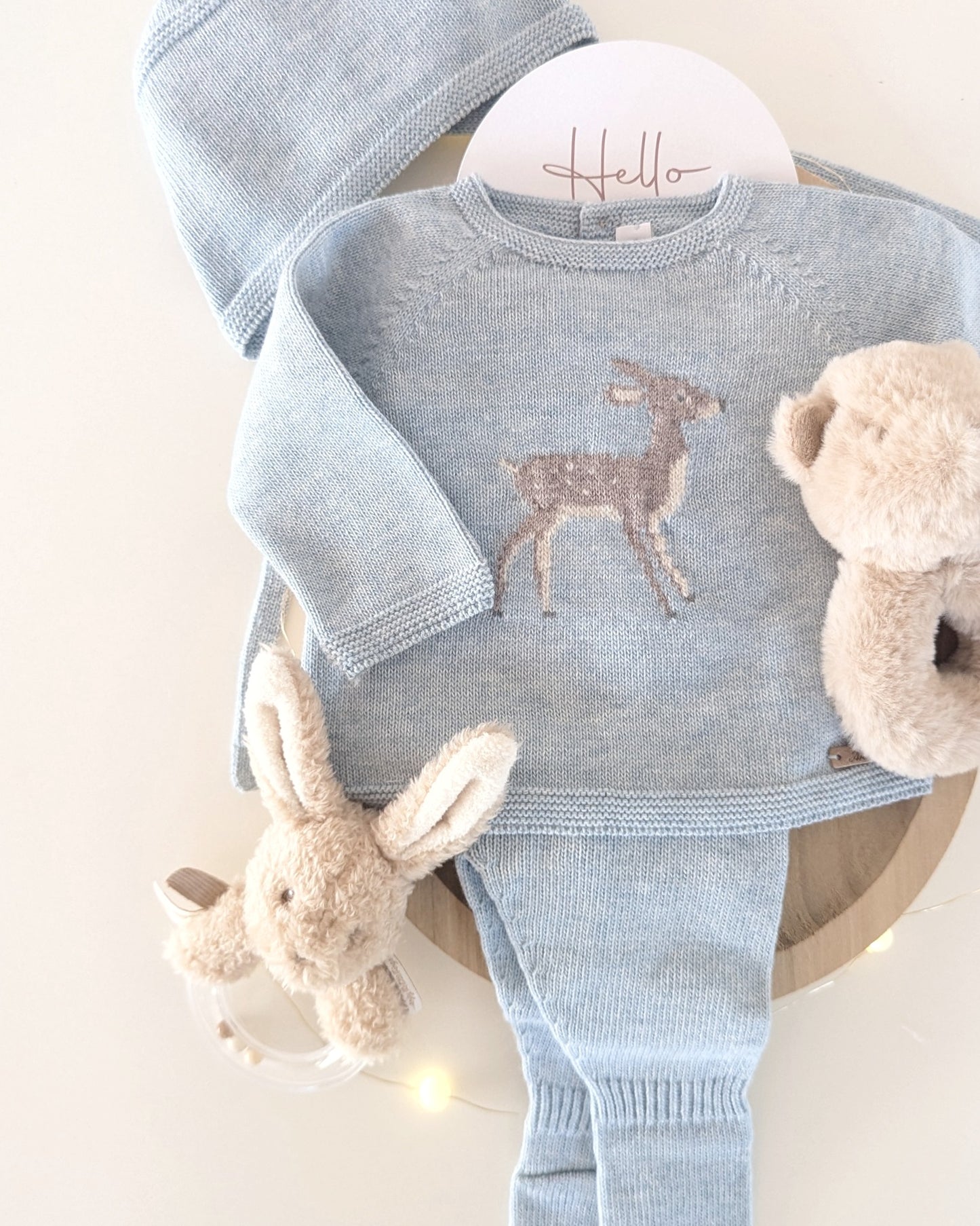 Conjunto Polaina York Celeste Grisáceo -  Martin Aranda